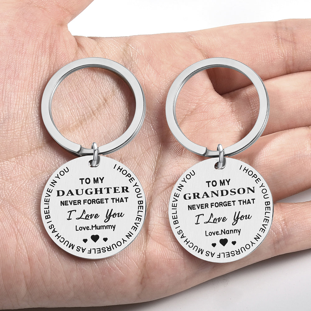Personalised To My Son Daughter Granddaughter Grandson Keyring