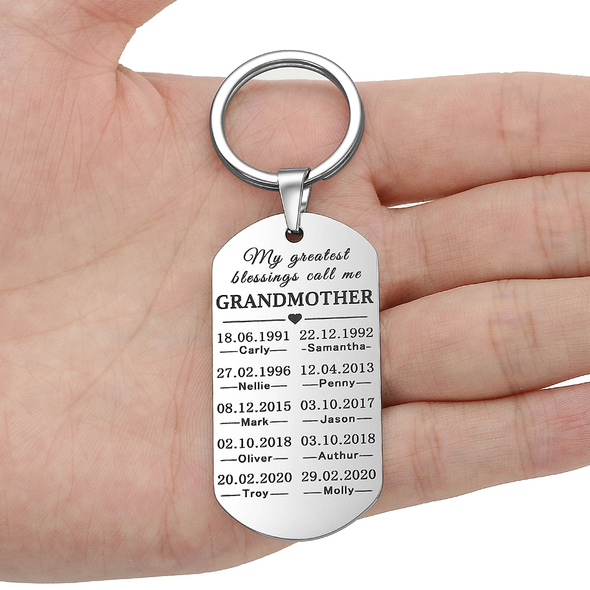 Personalized Family Birthday Keychain