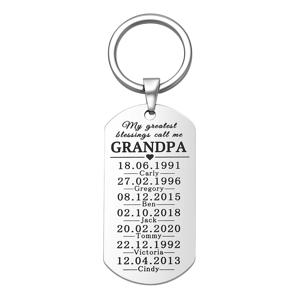 Personalized Family Birthday Keychain