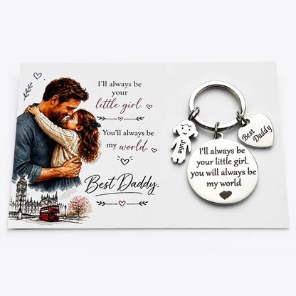 Personalised Best Daddy Best Mum Keychain