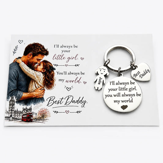 Personalised Best Daddy Best Mum Keychain