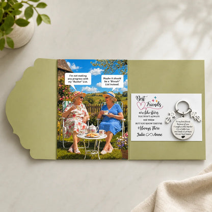 Personalised Funny Card Best Friend Keychain