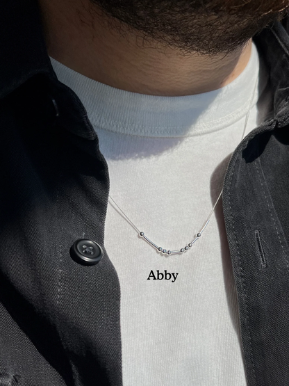 Personalized Morse Code Necklace