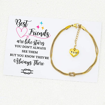 Personalized Best Friends Love Knot Bracelets