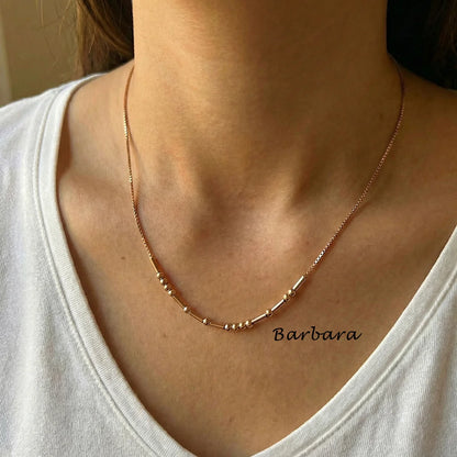 Personalized Morse Code Necklace