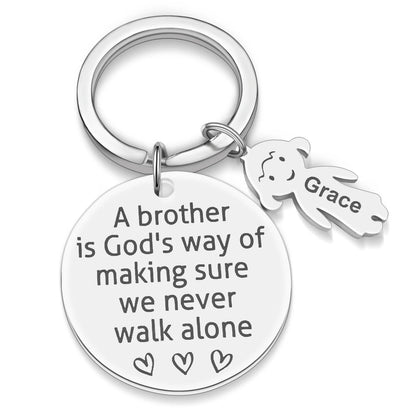 Personalised Sister Brother Friends Keychain