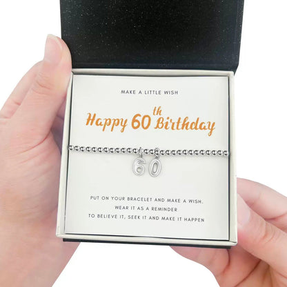 Personalised Sterling Silver Birthday Bracelet