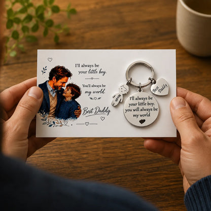 Personalised Best Daddy Best Mum Keychain
