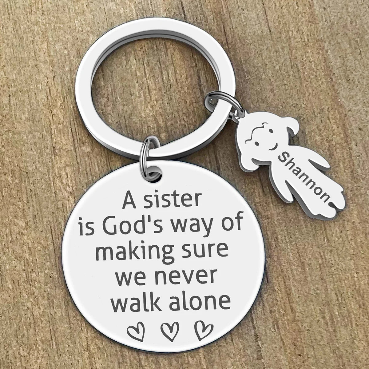 Personalised Sister Brother Friends Keychain