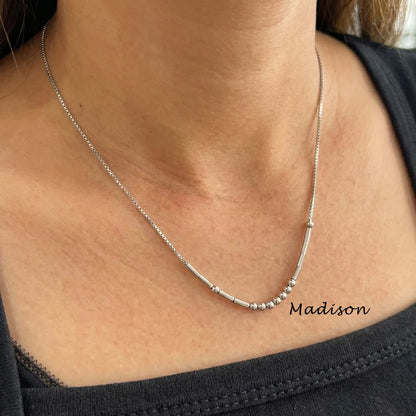 Personalized Morse Code Necklace