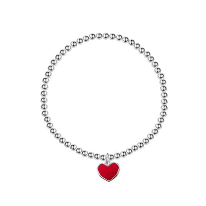 Personalised Sterling Silver Heart Bracelet