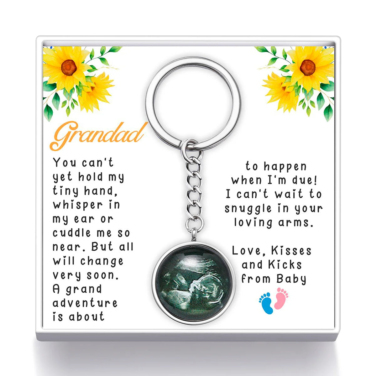 Personalised Pregnancy Sonogram Photo Keychain