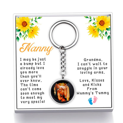 Personalised Pregnancy Sonogram Photo Keychain