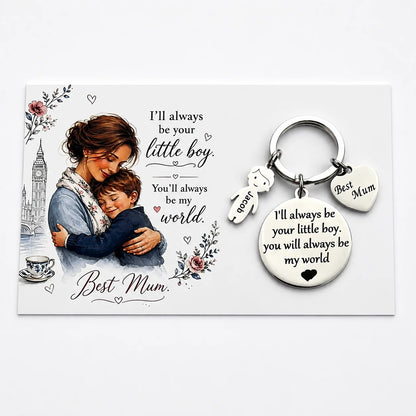 Personalised Best Daddy Best Mum Keychain
