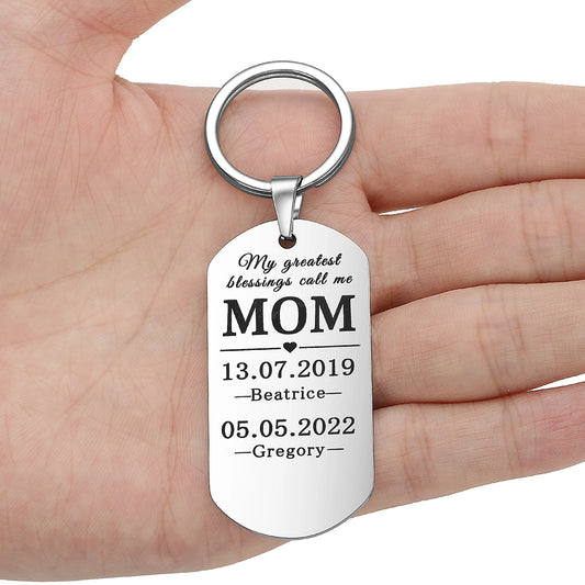 Personalized Family Birthday Keychain