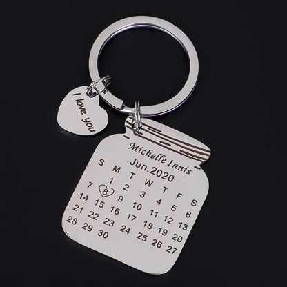 Personalised Date of birth feeding bottle Keychain