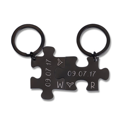 Puzzle Couple keychain