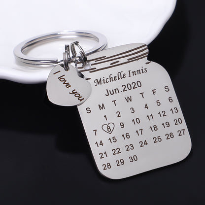 Personalised Date of birth feeding bottle Keychain