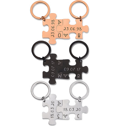 Puzzle Couple keychain