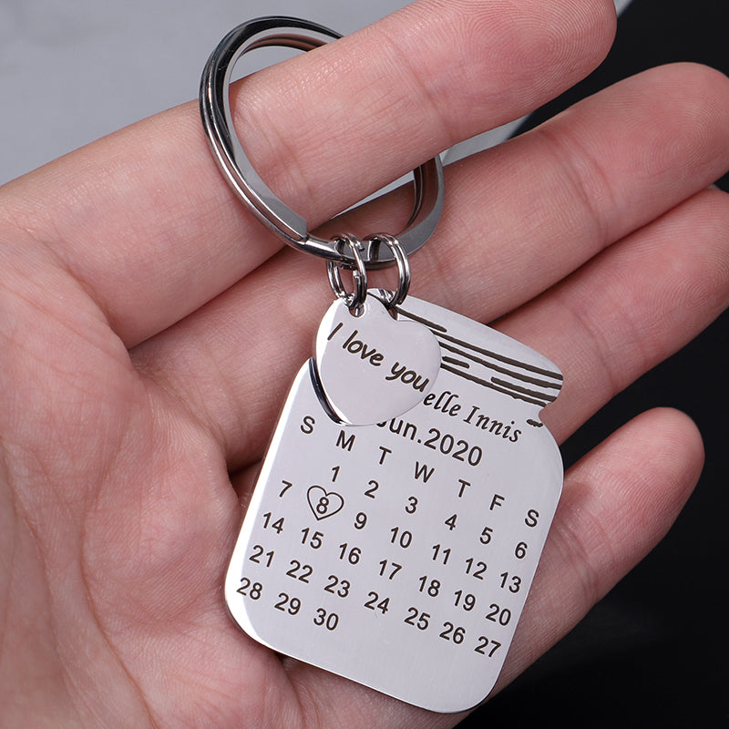 Personalised Date of birth feeding bottle Keychain