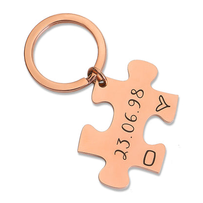 Puzzle Couple keychain