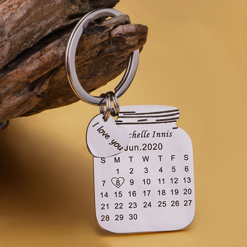 Personalised Date of birth feeding bottle Keychain