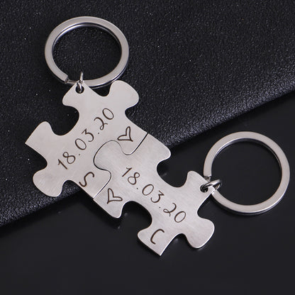 Puzzle Couple keychain