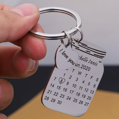 Personalised Date of birth feeding bottle Keychain