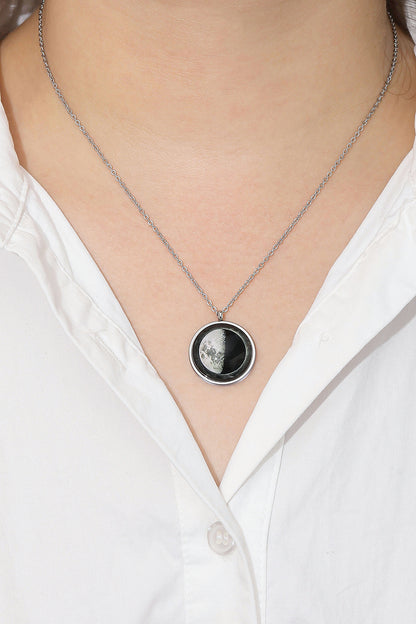 Personalized Birth Moon Phase Charmed Simplicity Necklace with custom card and gift box