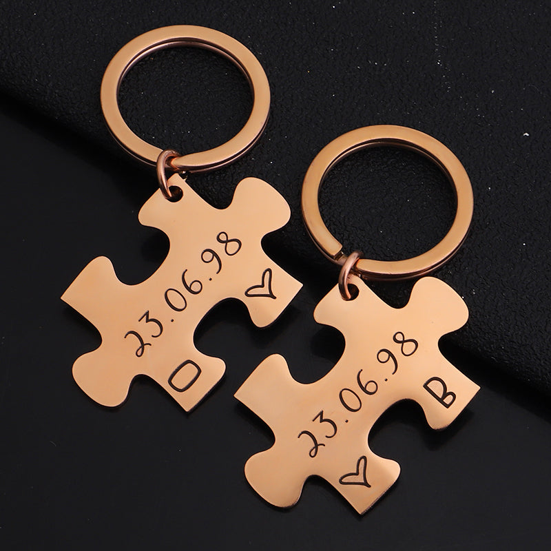 Puzzle Couple keychain