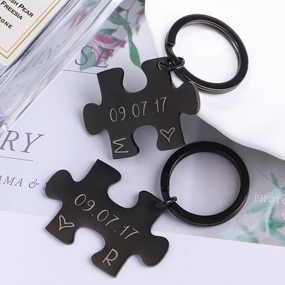 Puzzle Couple keychain