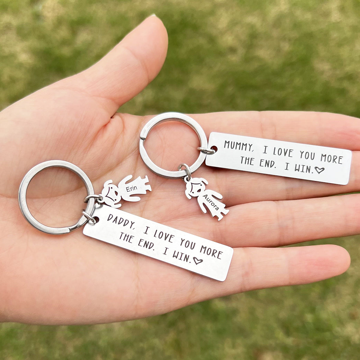 Personalised I Love Your more Keychain